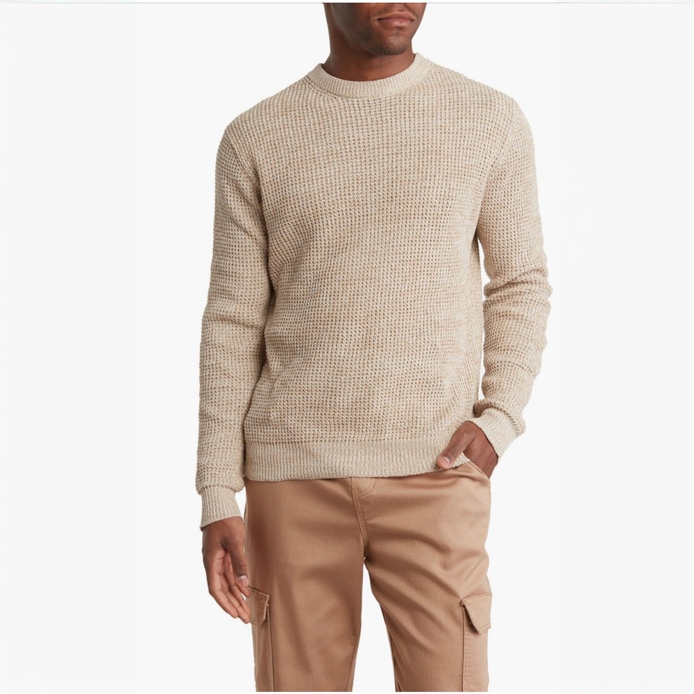 RDI Hedge Shaker Marled Crew Neck Sweater Beige Men’s Small